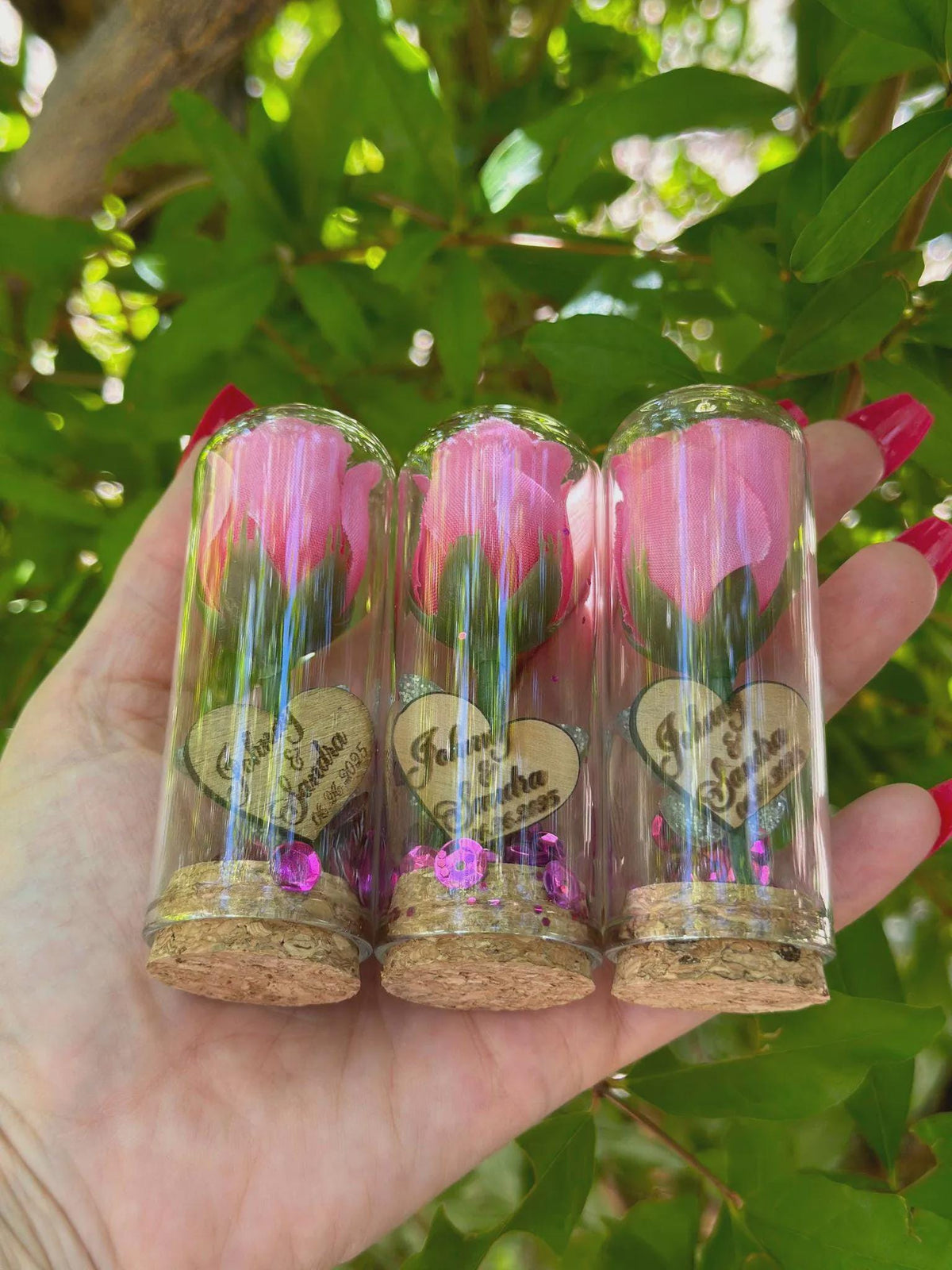 Personalized Pink Rose & Butterfly Favors professional product photo 5