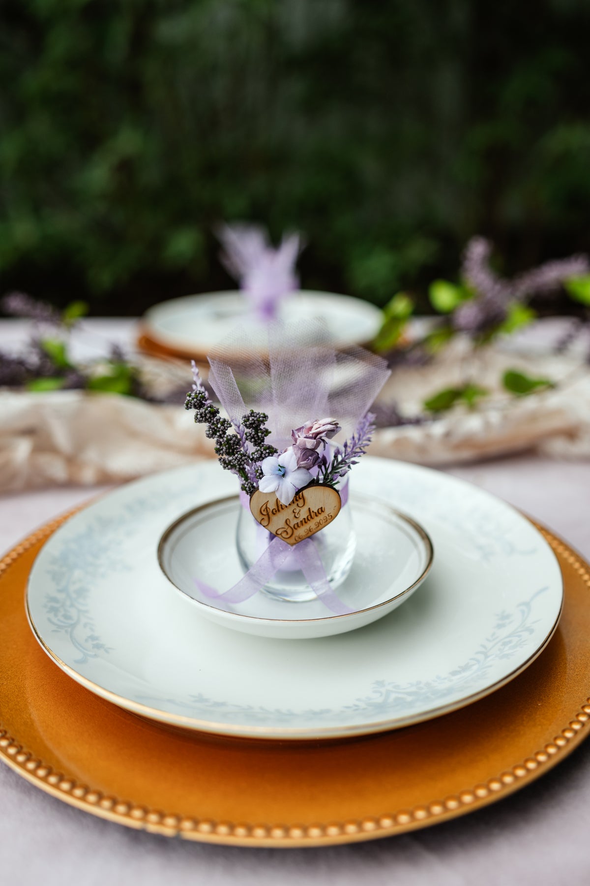 Personalized Lavender Wedding Favors — Set of 12