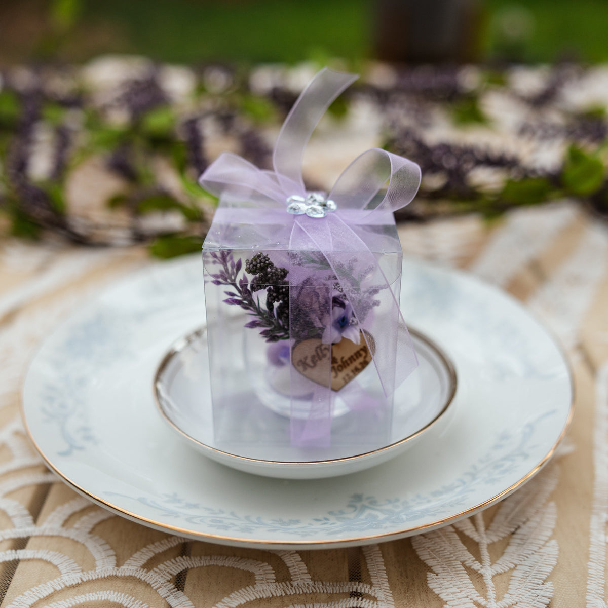 Personalized Lavender Wedding Favors — Set of 12