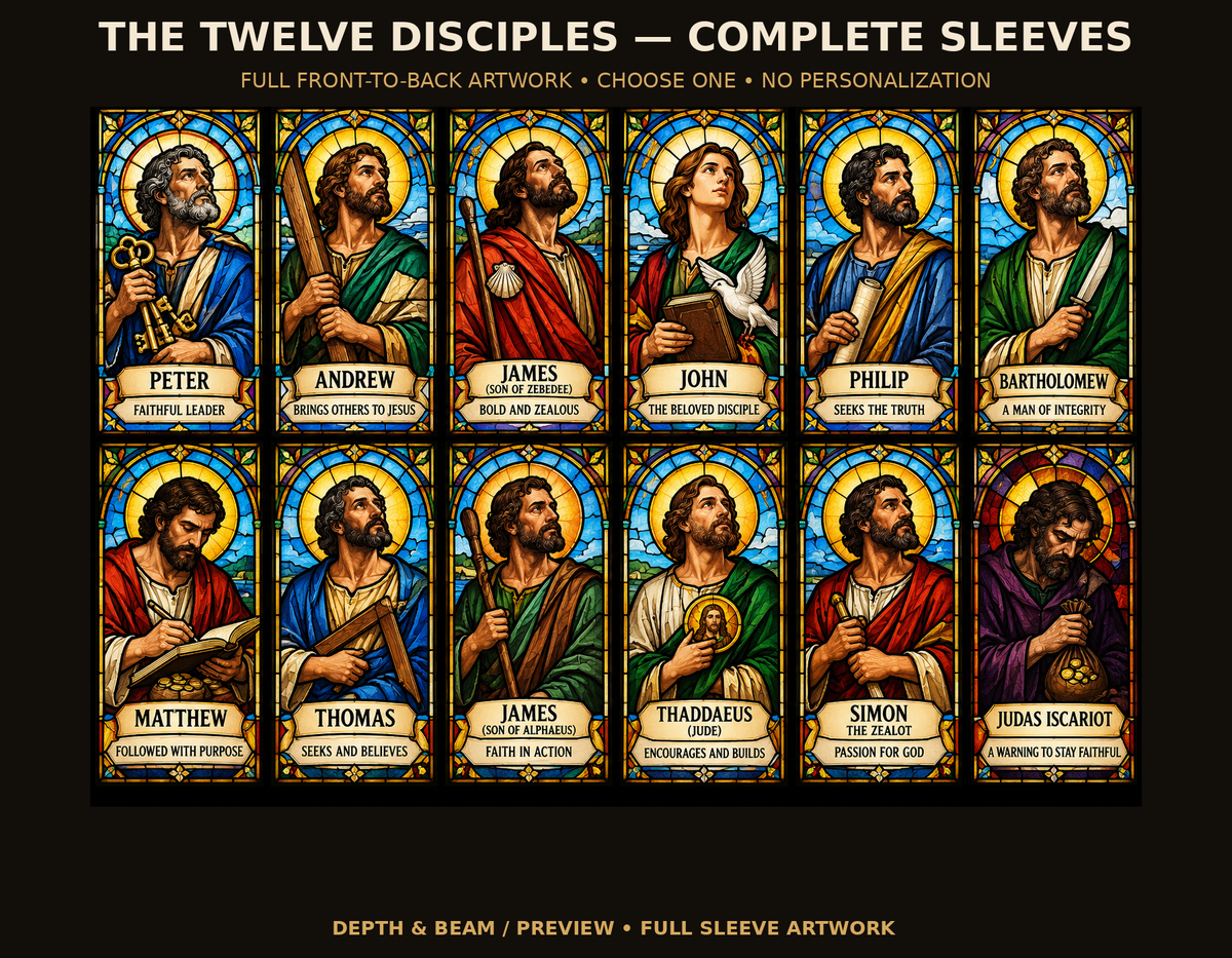 Complete front-to-back Twelve Disciples sleeve artwork