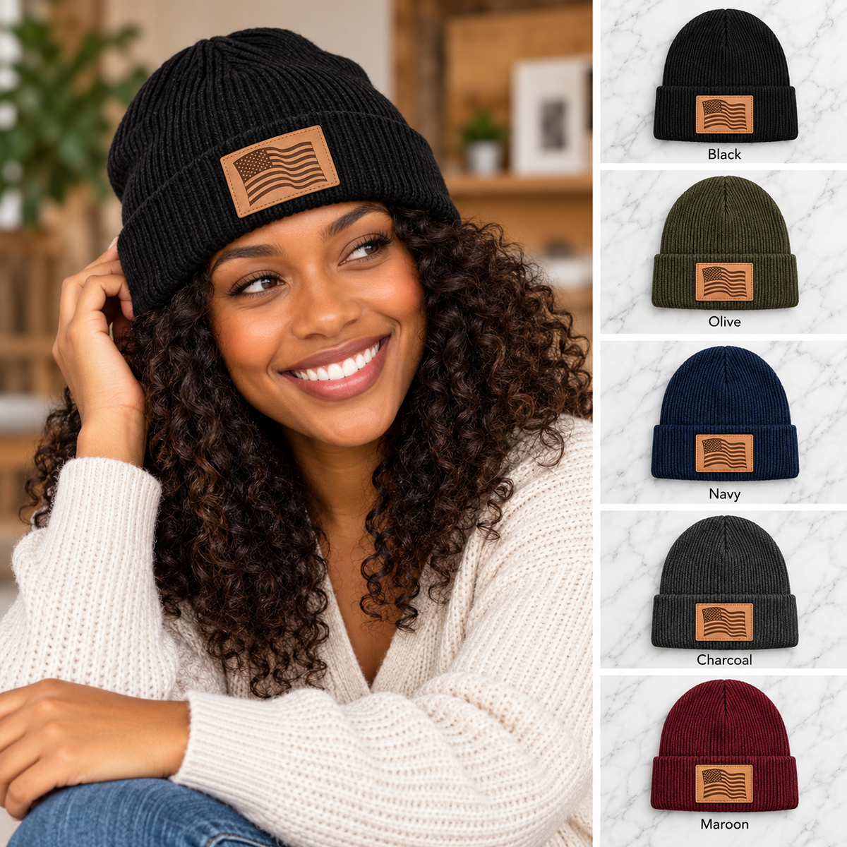 American Flag beanie six-color gallery