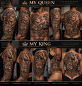 My King custom portrait tattoo design placement inspiration