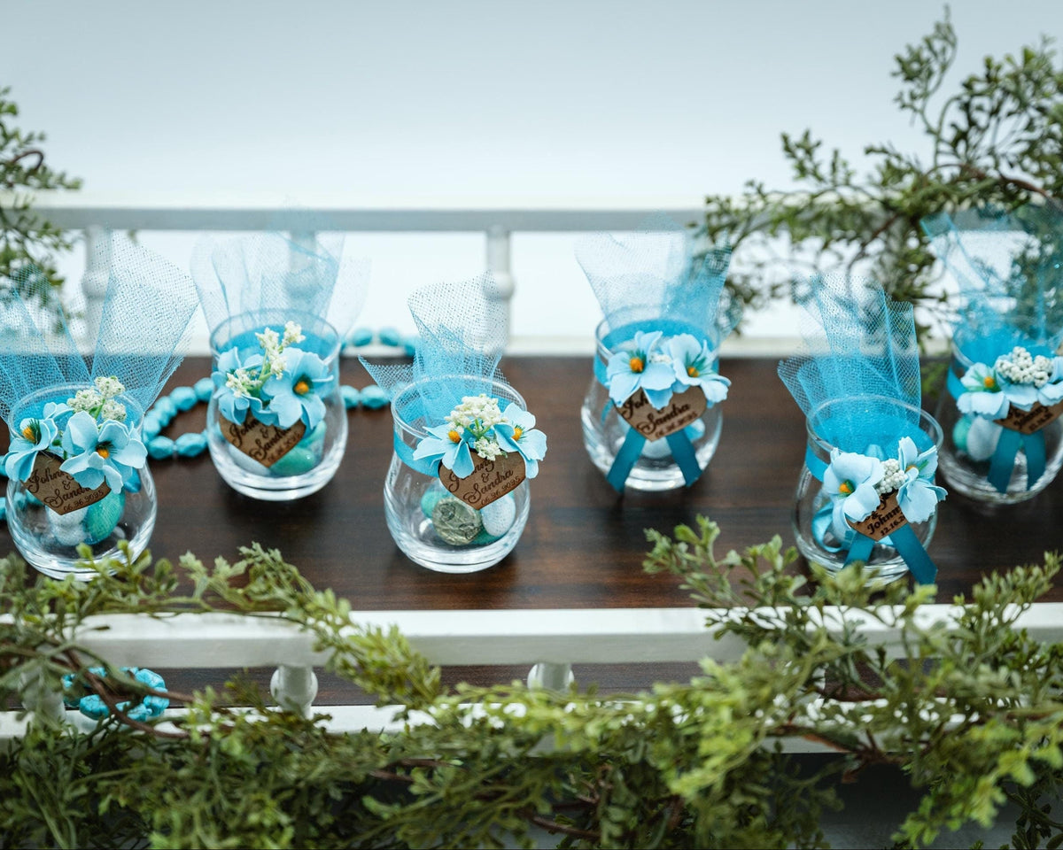 Personalized Teal & Turquoise Wedding Favors professional product photo 1