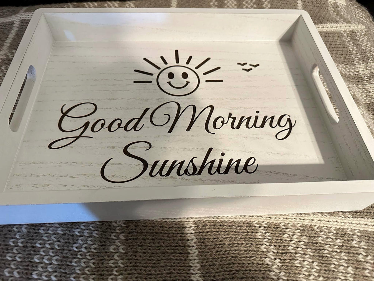 Personalized Engraved Wooden Serving Tray