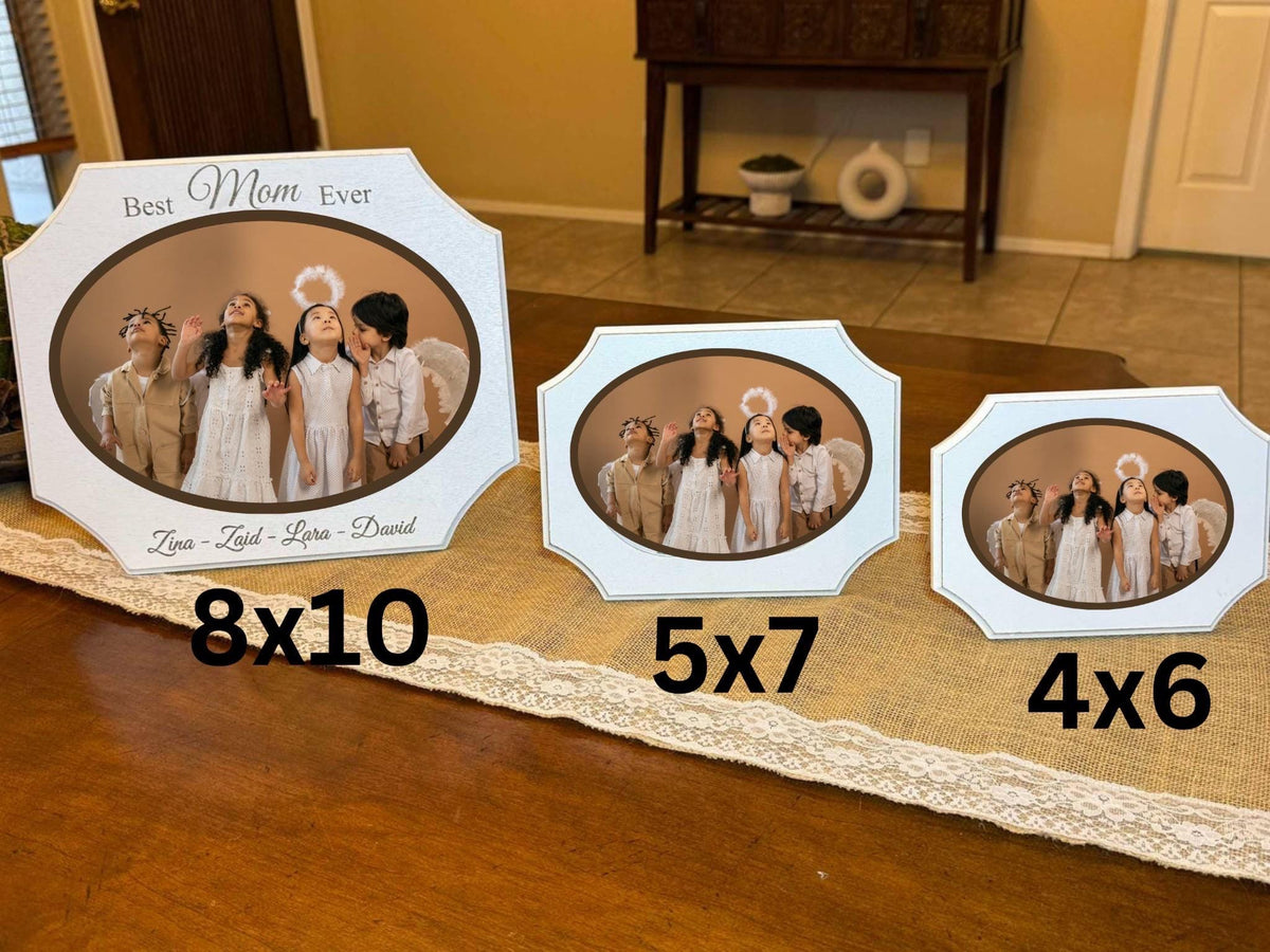 Personalized “Best Mom Ever” Wood Picture Frame