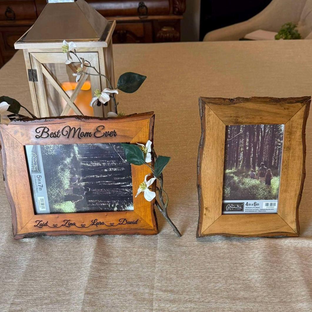Personalized Real Wood Picture Frame for Mom