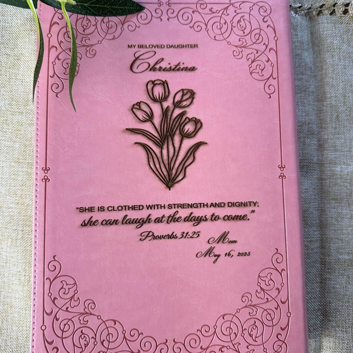 Personalized Pink KJV Bible – Giant Print