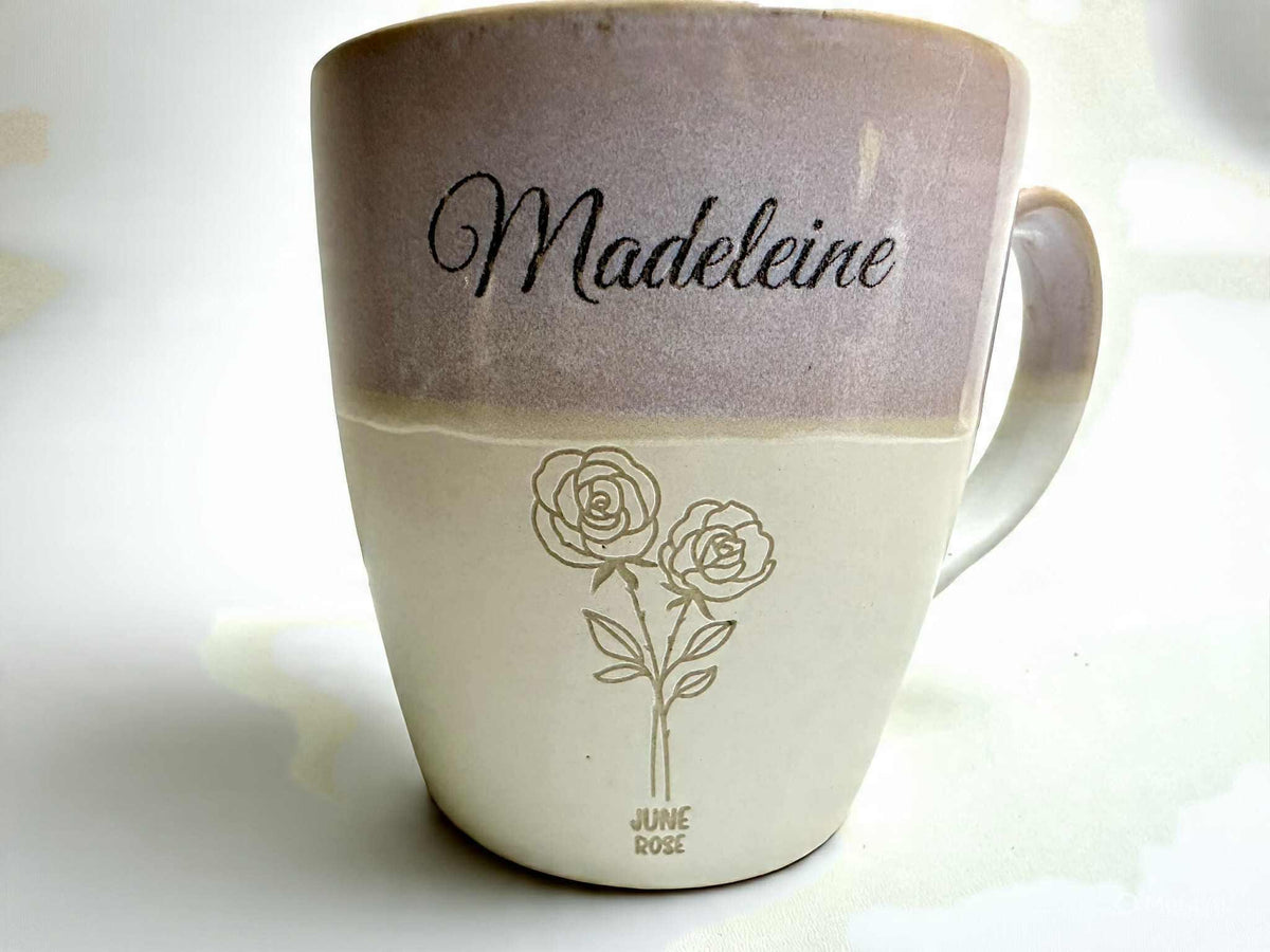 Personalized Birth Flower Coffee Mug