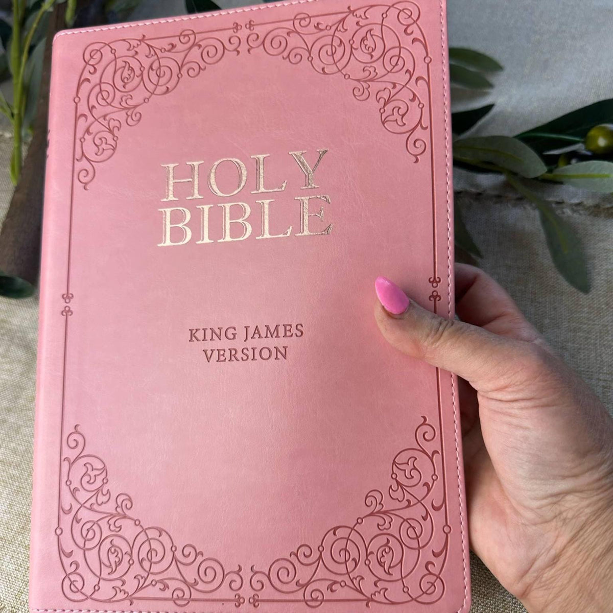Personalized Pink KJV Bible – Giant Print