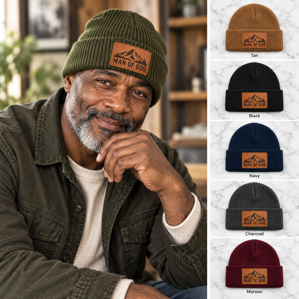 Man of God Mountain beanie six-color gallery