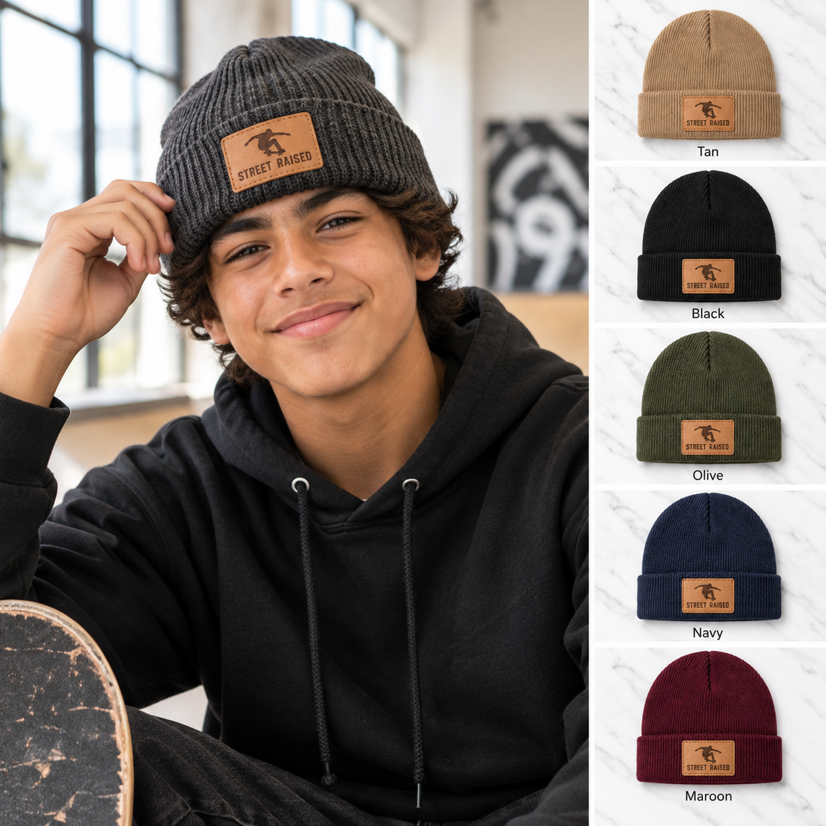 Street Raised Skater beanie six-color gallery